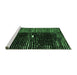 Sideview of Machine Washable Abstract Emerald Green Modern Area Rugs, wshabs4903emgrn