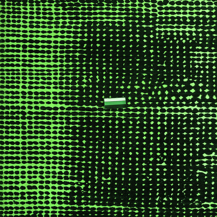 Square Abstract Green Modern Rug, abs4903grn