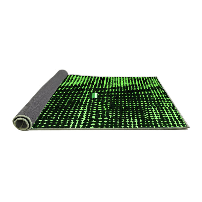 Sideview of Abstract Green Modern Rug, abs4903grn