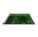 Sideview of Machine Washable Abstract Green Modern Area Rugs, wshabs4903grn