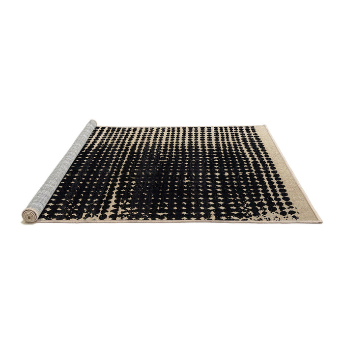 Sideview of Machine Washable Abstract Khaki Green Rug, wshabs4904