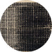 Round Abstract Khaki Green Modern Rug, abs4904