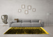 Machine Washable Abstract Yellow Modern Rug in a Living Room, wshabs4904yw