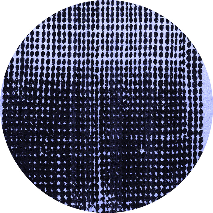 Round Machine Washable Abstract Blue Modern Rug, wshabs4904blu