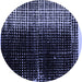 Round Machine Washable Abstract Blue Modern Rug, wshabs4904blu