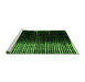 Sideview of Machine Washable Abstract Green Modern Area Rugs, wshabs4904grn