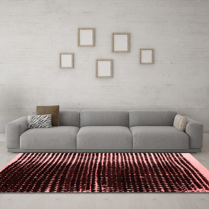 Modern Red Washable Rugs