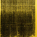 Square Machine Washable Abstract Yellow Modern Rug, wshabs4904yw