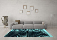 Machine Washable Abstract Light Blue Modern Rug, wshabs4904lblu