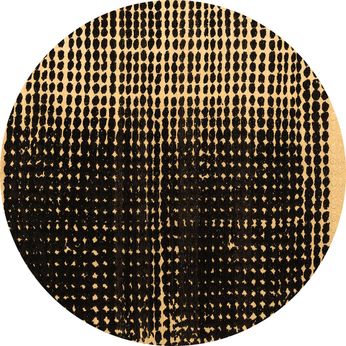 Round Machine Washable Abstract Brown Modern Rug, wshabs4904brn