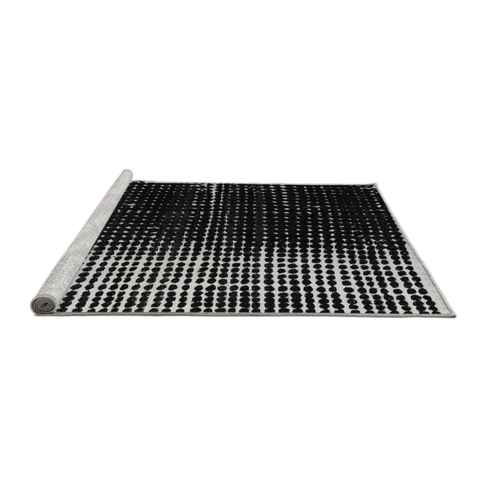 Sideview of Machine Washable Abstract Gray Modern Rug, wshabs4904gry