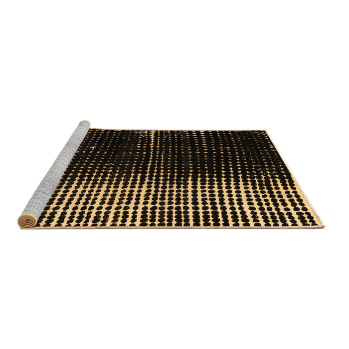 Sideview of Machine Washable Abstract Brown Modern Rug, wshabs4904brn