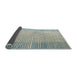 Sideview of Abstract Cadet Blue Green Modern Rug, abs4905