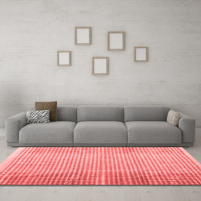Modern Red Washable Rugs
