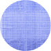 Round Machine Washable Abstract Blue Modern Rug, wshabs4905blu