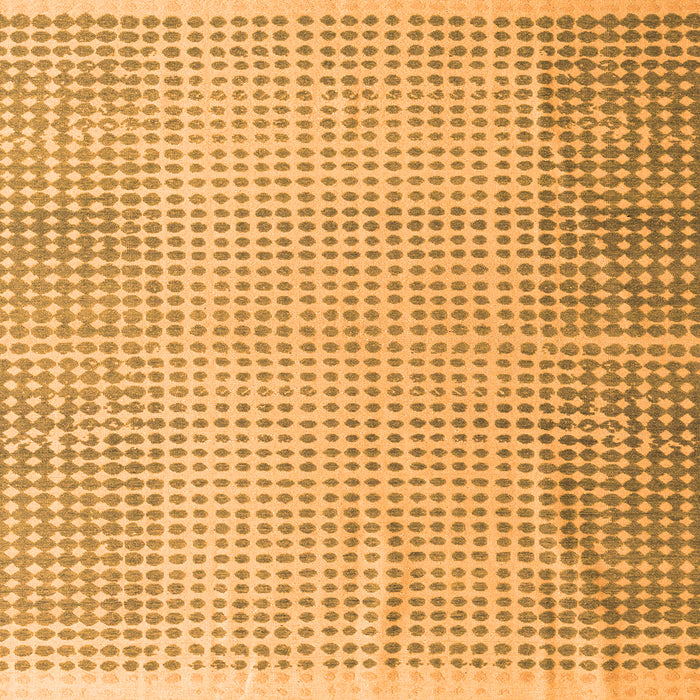 Square Machine Washable Abstract Orange Modern Area Rugs, wshabs4905org