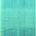 Square Machine Washable Abstract Turquoise Modern Area Rugs, wshabs4905turq