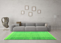 Machine Washable Abstract Green Modern Rug, wshabs4905grn