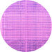 Round Machine Washable Abstract Pink Modern Rug, wshabs4905pnk