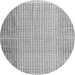 Round Abstract Gray Modern Rug, abs4905gry