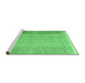 Sideview of Machine Washable Abstract Emerald Green Modern Area Rugs, wshabs4905emgrn