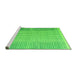 Sideview of Machine Washable Abstract Green Modern Area Rugs, wshabs4905grn