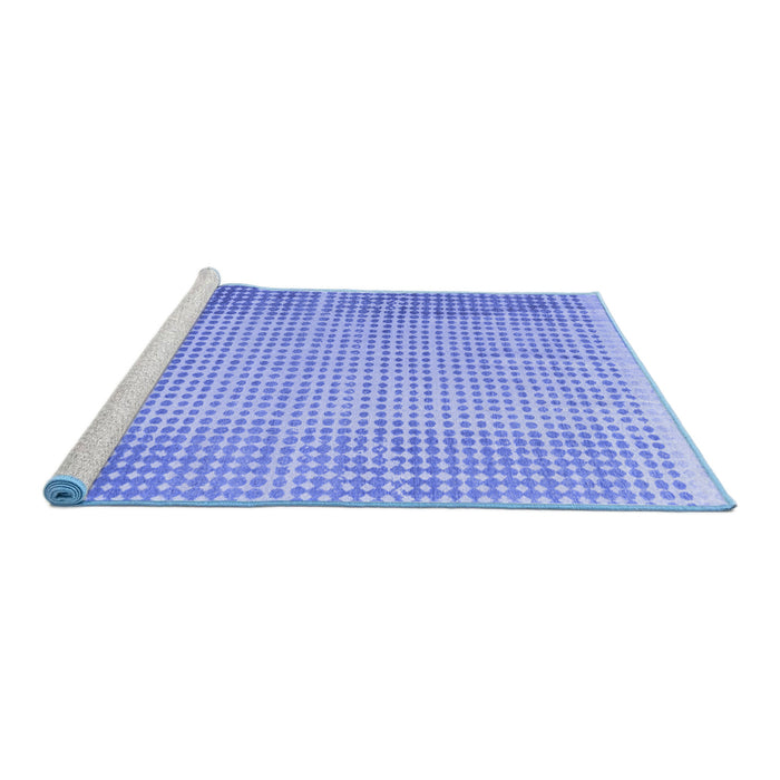 Sideview of Machine Washable Abstract Blue Modern Rug, wshabs4905blu