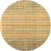 Round Abstract Brown Modern Rug, abs4905brn