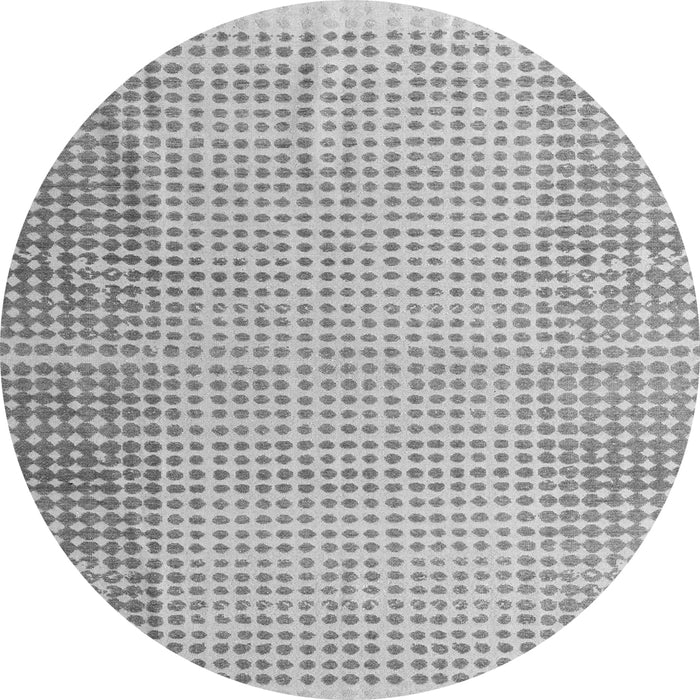 Round Machine Washable Abstract Gray Modern Rug, wshabs4905gry