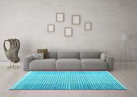 Machine Washable Abstract Light Blue Modern Rug, wshabs4905lblu