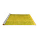 Sideview of Machine Washable Abstract Yellow Modern Rug, wshabs4905yw