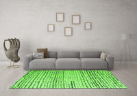 Machine Washable Solid Green Modern Rug, wshabs4906grn