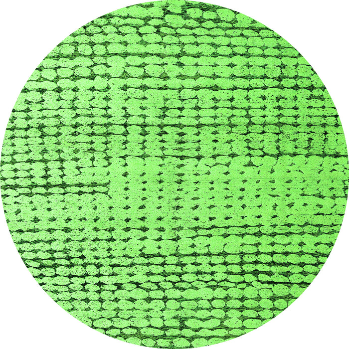 Round Solid Green Modern Rug, abs4906grn