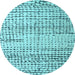 Round Solid Light Blue Modern Rug, abs4906lblu