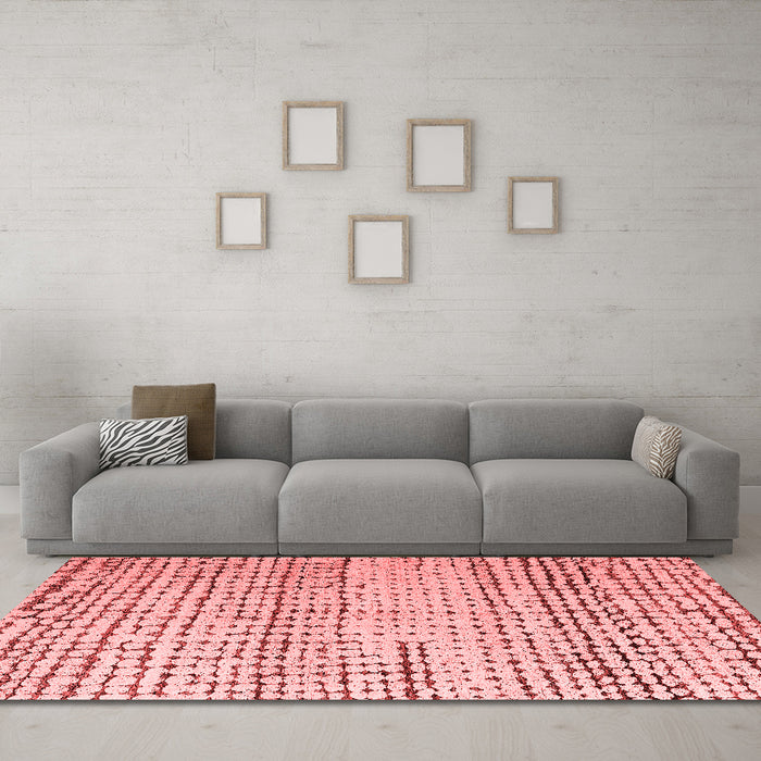 Modern Red Washable Rugs