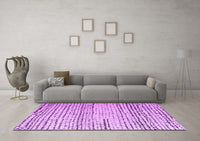 Machine Washable Solid Purple Modern Rug, wshabs4906pur