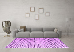 Machine Washable Solid Purple Modern Area Rugs in a Living Room, wshabs4906pur