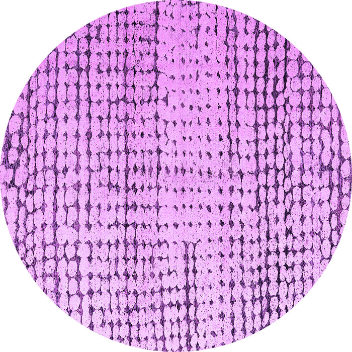 Round Solid Purple Modern Rug, abs4906pur