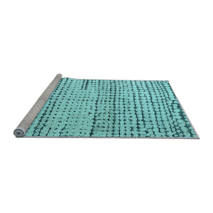 Sideview of Machine Washable Solid Light Blue Modern Rug, wshabs4906lblu