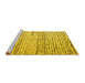 Sideview of Machine Washable Solid Yellow Modern Rug, wshabs4906yw