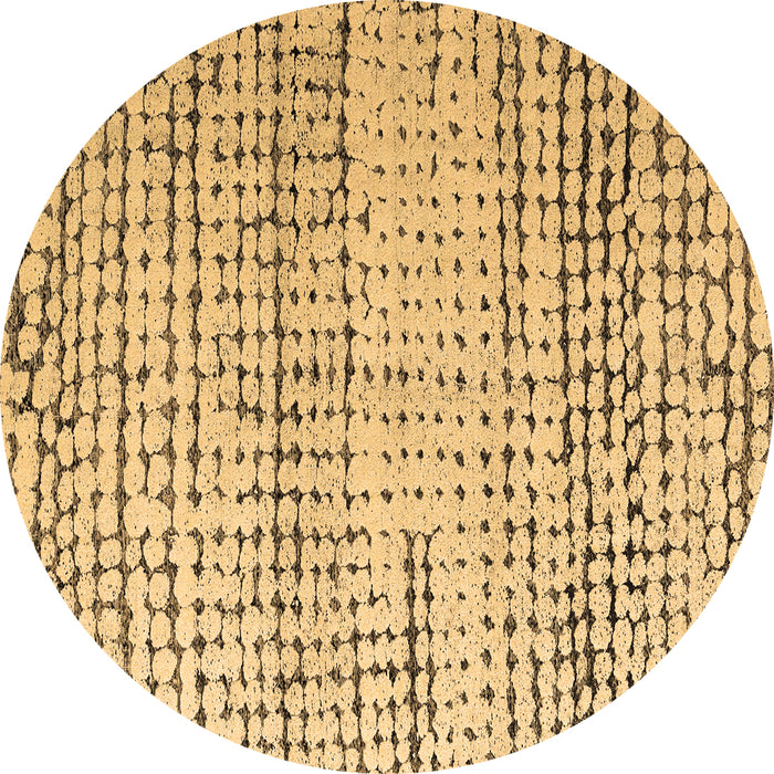 Round Solid Brown Modern Rug, abs4906brn