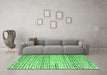 Machine Washable Solid Emerald Green Modern Area Rugs in a Living Room,, wshabs4906emgrn