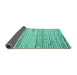 Sideview of Solid Turquoise Modern Rug, abs4906turq