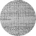 Round Solid Gray Modern Rug, abs4906gry