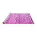 Sideview of Machine Washable Solid Pink Modern Rug, wshabs4906pnk