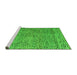 Sideview of Machine Washable Abstract Green Modern Area Rugs, wshabs4907grn