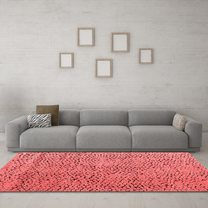 Modern Red Washable Rugs