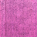 Square Machine Washable Abstract Pink Modern Rug, wshabs4907pnk