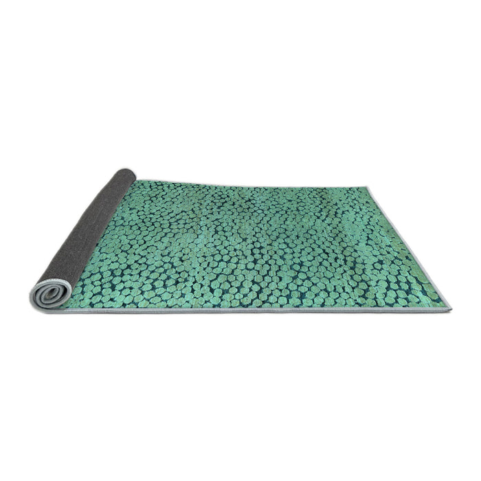 Sideview of Abstract Light Blue Modern Rug, abs4907lblu