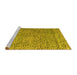 Sideview of Machine Washable Abstract Yellow Modern Rug, wshabs4907yw